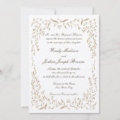 Golden Vine Lijst huwelijksuitnodigingen Kaart (Voorkant)