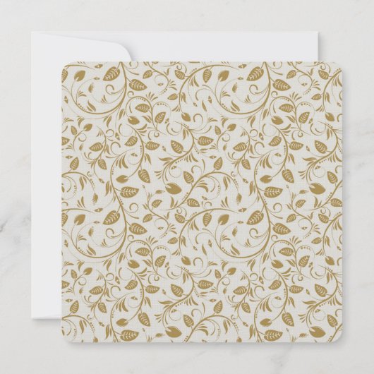 Golden Vines bruiloft Kaart (Achterkant)