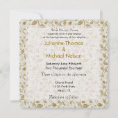 Golden Vines bruiloft Kaart (Voorkant)