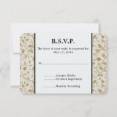 Golden Vines bruiloft RSVP (Voorkant)