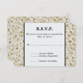 Golden Vines bruiloft RSVP (Voorkant / Achterkant)