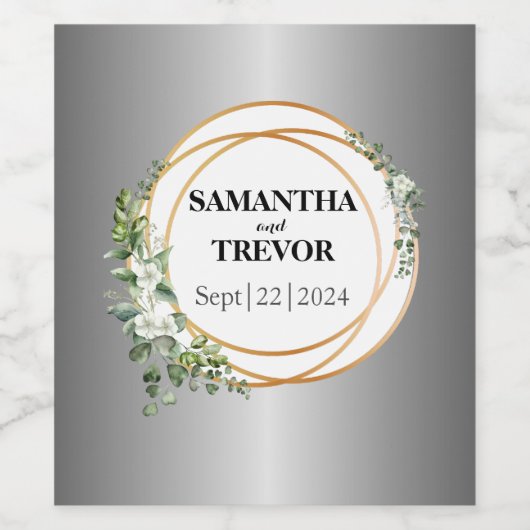 Golden Vines: een zilveren serenade wijnetiket Wijn Etiket (Enkel label)