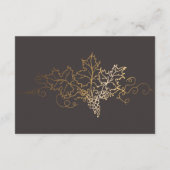 Golden Vineyard Grijs Bruin Bruiloft Behuizing Kaa Informatiekaartje (Achterkant)