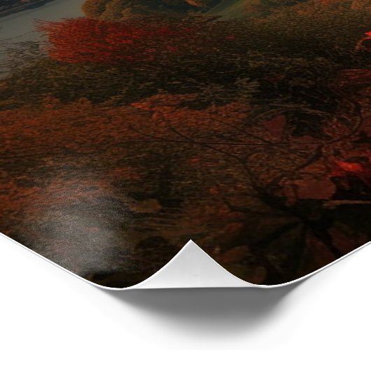 Golden Vineyard Path - Poster van het Piemonte-lan (Hoek)