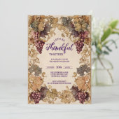 Golden Vineyard Thanksgiving Kaart (Staand voorkant)