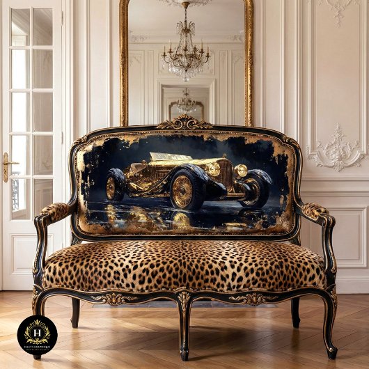 Golden Vintage Car Business Supplies Tissuepapier