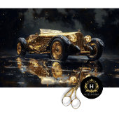 Golden Vintage Car Business Supplies Tissuepapier
