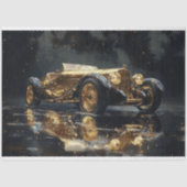 Golden Vintage Car Business Supplies Tissuepapier (Voorkant)