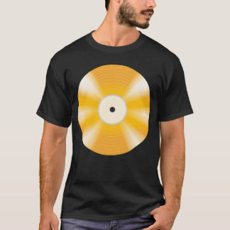 golden vinyl record friend t-shirt