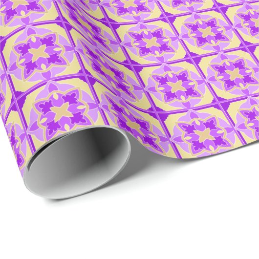 Golden Violets Cadeaupapier (Rol Hoek)