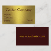 Golden Visitekaartje (Voorkant / Achterkant)