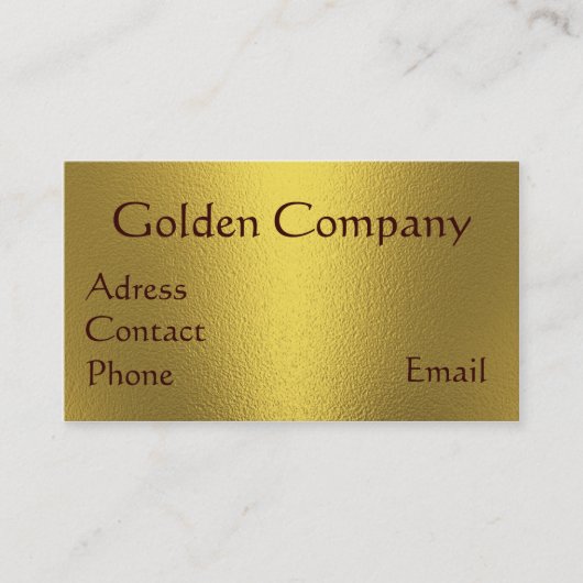 Golden Visitekaartje (Voorkant)