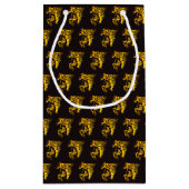 Golden vlampaard op zwart klein cadeauzakje (Achterkant)