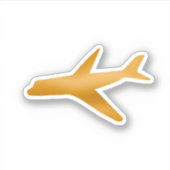 Golden vliegtuig, uitzicht sticker (Voorkant)
