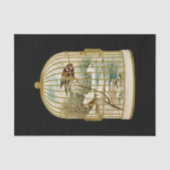 Golden  vogelkooi Winter Scene Tissuepapier (Voorkant)