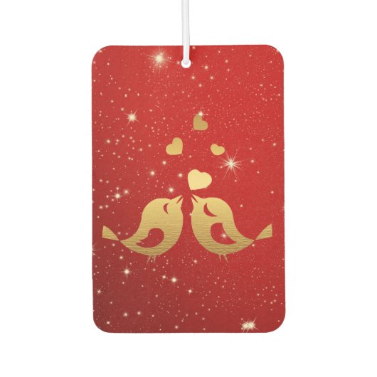 Golden Vogels harten Rood schitterend mooi bijtend Luchtverfrisser (Voorkant)