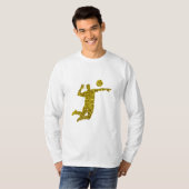 Golden Volleyball Long Sleeve T-Shirt (Voorkant volledig)