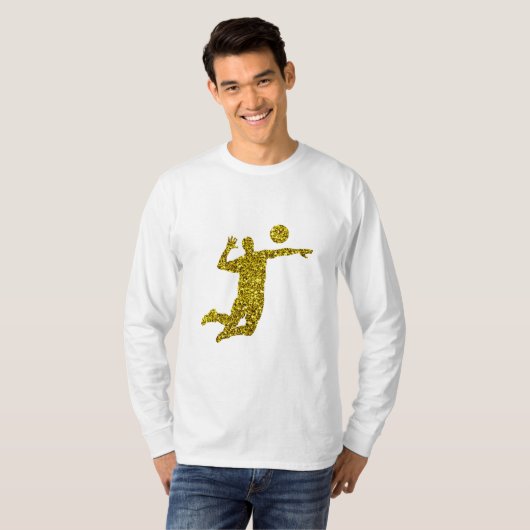 Golden Volleyball Long Sleeve T-Shirt (Voorkant volledig)