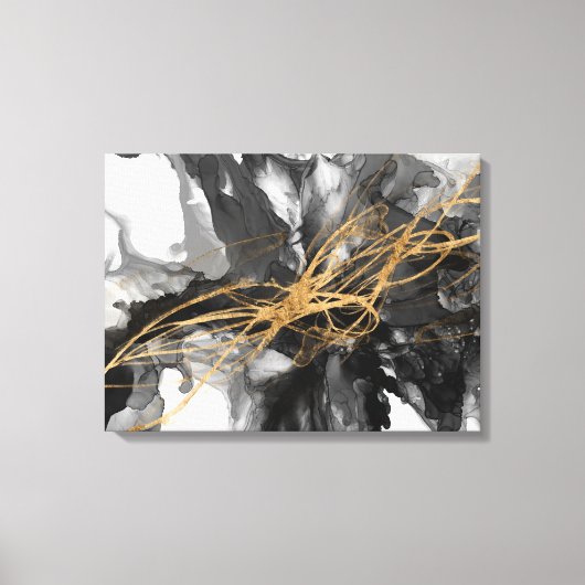 Golden Vortex I Canvas Afdruk (Voorkant)