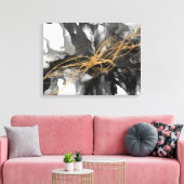 Golden Vortex I Canvas Afdruk (Insitu (Woonkamer))