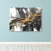 Golden Vortex I Canvas Afdruk (Insitu (Houten vloer))