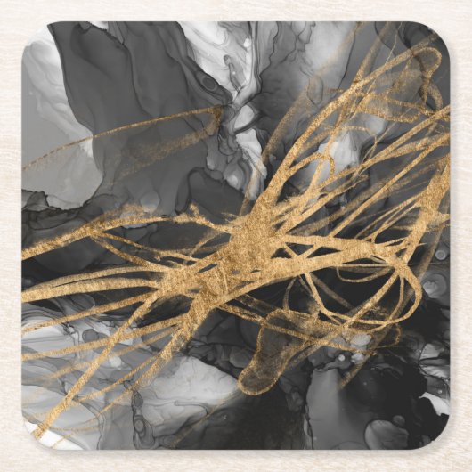 Golden Vortex I Kartonnen Onderzetters (Voorkant)