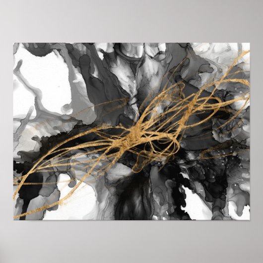 Golden Vortex I Poster (Voorkant)