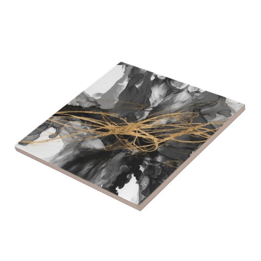 Golden Vortex I Tegeltje (Zijkant)