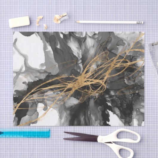 Golden Vortex I Tissuepapier (Craft)