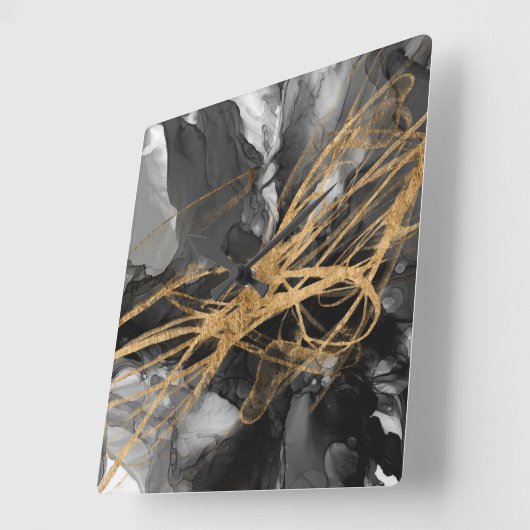 Golden Vortex I Vierkante Klok (Hoek)