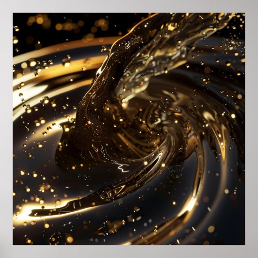 Golden Vortex Splendor-Poster Poster (Voorkant)