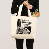 Golden Waffles Breakfast Grote Tote Bag (Voorkant (product))