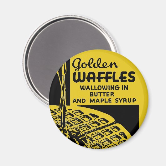 Golden Waffles Breakfast Magneet (Voorkant / Achterkant)