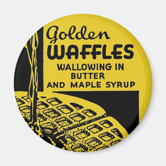 Golden Waffles Breakfast Magneet (Voorkant)