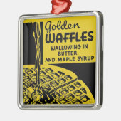 Golden Waffles Breakfast Metalen Ornament (Links)
