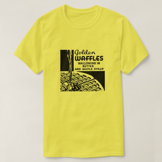 Golden Waffles Restaurant met naam T-shirt (Design voorkant)