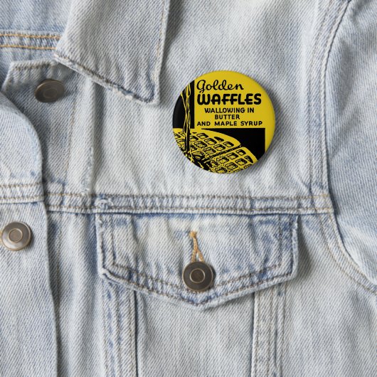 Golden Waffles Wallow in Butter Ronde Button 5,7 Cm (In situ)