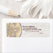 Golden Waning Mandala - Retouradreslabel Etiket (Insitu)