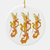 Golden Warrior Goddess Thunder_Cove Bangle Bracel Keramisch Ornament (Achterkant)