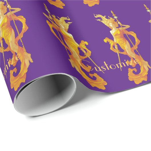 Golden Warrior Goddess Thunder_Cove Cadeaupapier (Rol Hoek)