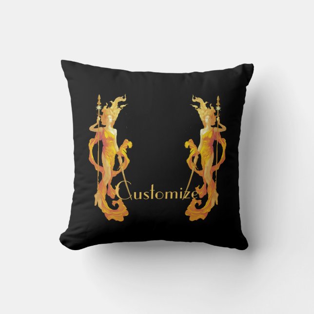 Golden Warrior Goddess Thunder_Cove Kussen (Voorkant)