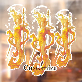 Golden Warrior Goddess Thunder_Cove Raamsticker (Vel 2)