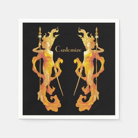 Golden Warrior Goddess Thunder_Cove Servet (Voorkant)
