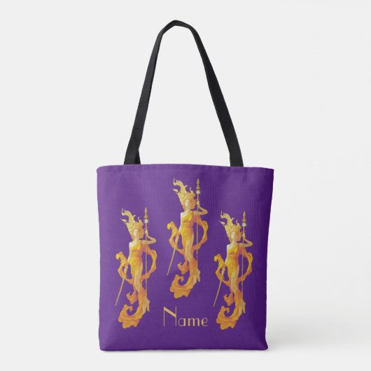 Golden Warrior Goddess Thunder_Cove Tote Bag (Achterkant)
