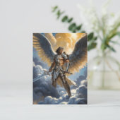 Golden Warrior of Heaven Archangel Michael Briefkaart (Staand voorkant)