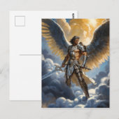 Golden Warrior of Heaven Archangel Michael Briefkaart (Voorkant / Achterkant)