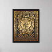 Golden Warrior Shield - Intrigerend Viking-geïnspi Canvas Afdruk (Voorkant)