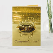 Golden Water-Crown Splash | Greeting Card Kaart (Voorkant)