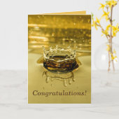 Golden Water-Crown Splash | Greeting Card Kaart (Gele Bloem)