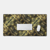 Golden Water Elegant Abstract Bureaumat (Keyboard & Muis)